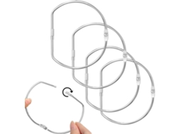 Conjunto De 4 Argolas Livros, Chaveiros Grandes, 10cm, Folhas Soltas, Argolas De Metal Encadernação, Argolas