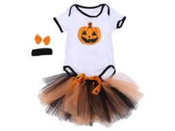 1 Conjunto de Vestido Tutu de Abóbora para Decorações de Halloween ALLINLESS