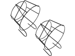 Suporte Preto para Vaso de Flores, Suporte com Ganchos de Ferro, 2 Peças para Pendurar em Grades de Varanda, para CHABERLU