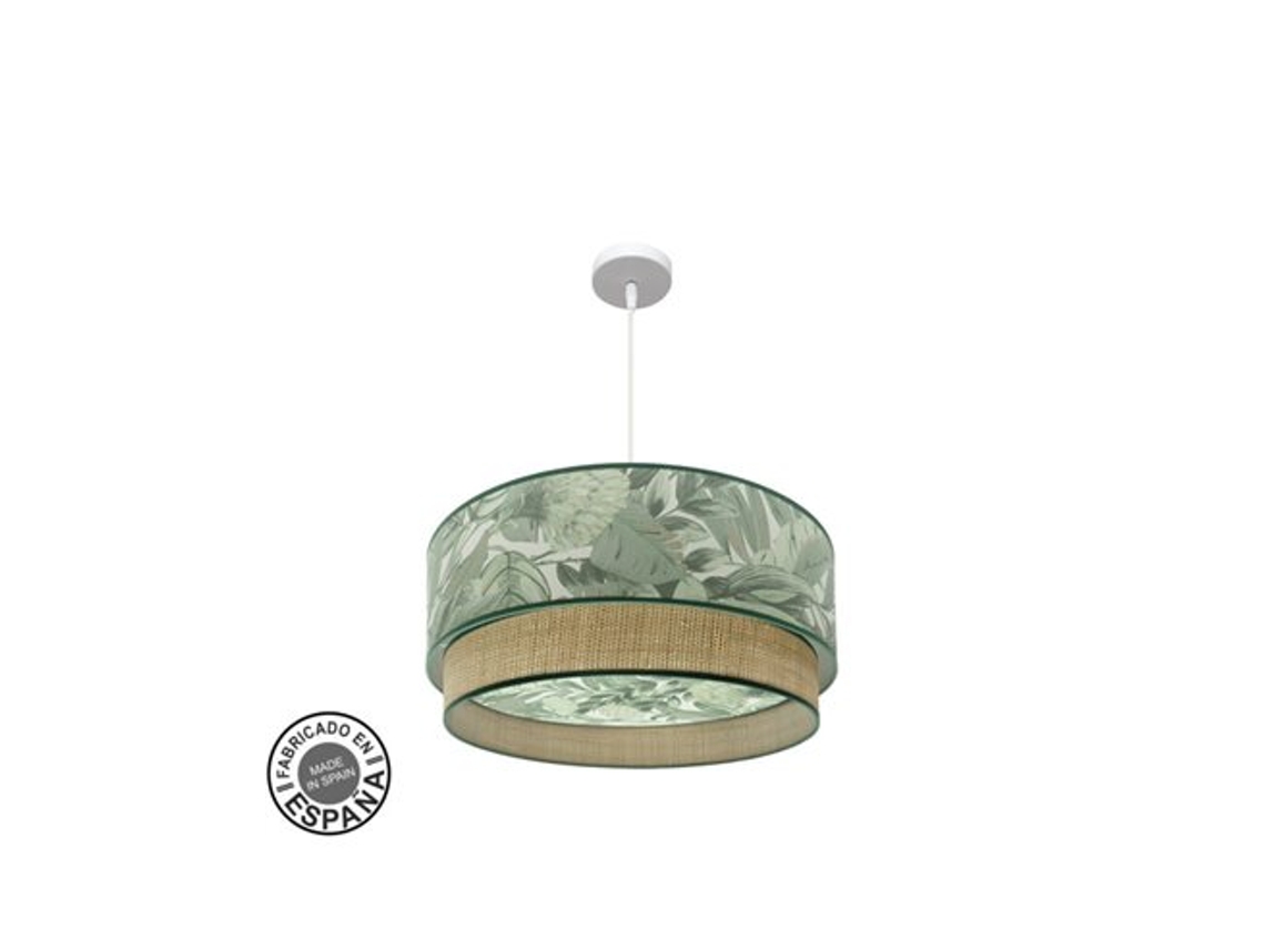 Pingente Congo 60d 3xe27 Branco/verde Natural Fabrilamp