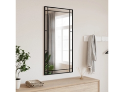 Vidaxl Espelho De Parede Retangular 50x100 Cm Ferro Preto