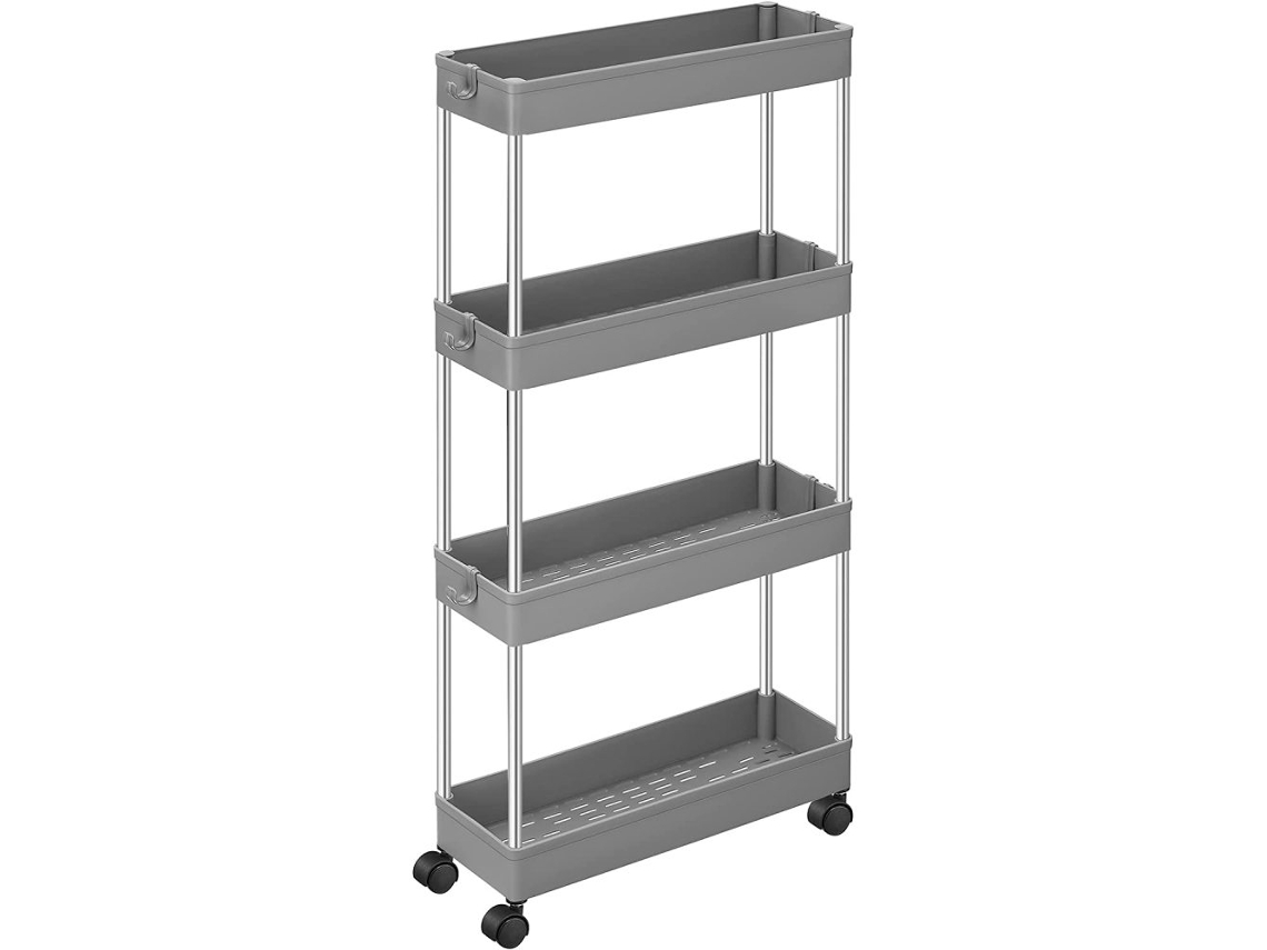 Solução De Armazenamento Compacta, Carrinho De Armazenamento Fino Para Espaço Limitado, Organizador Multiuso Com Design De Malha Oca Para Armário, Coz