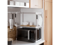 Vidaxl Prateleira Para Micro-ondas 51x27x63 Cm Alumínio Branco