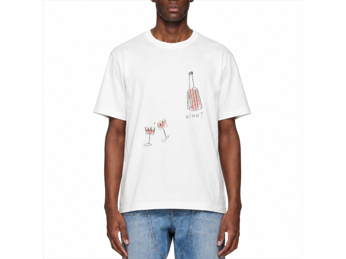 Camiseta Rockinstone Vino For Two Lauren Emmett Art - Estilo de Designer Exclusivo