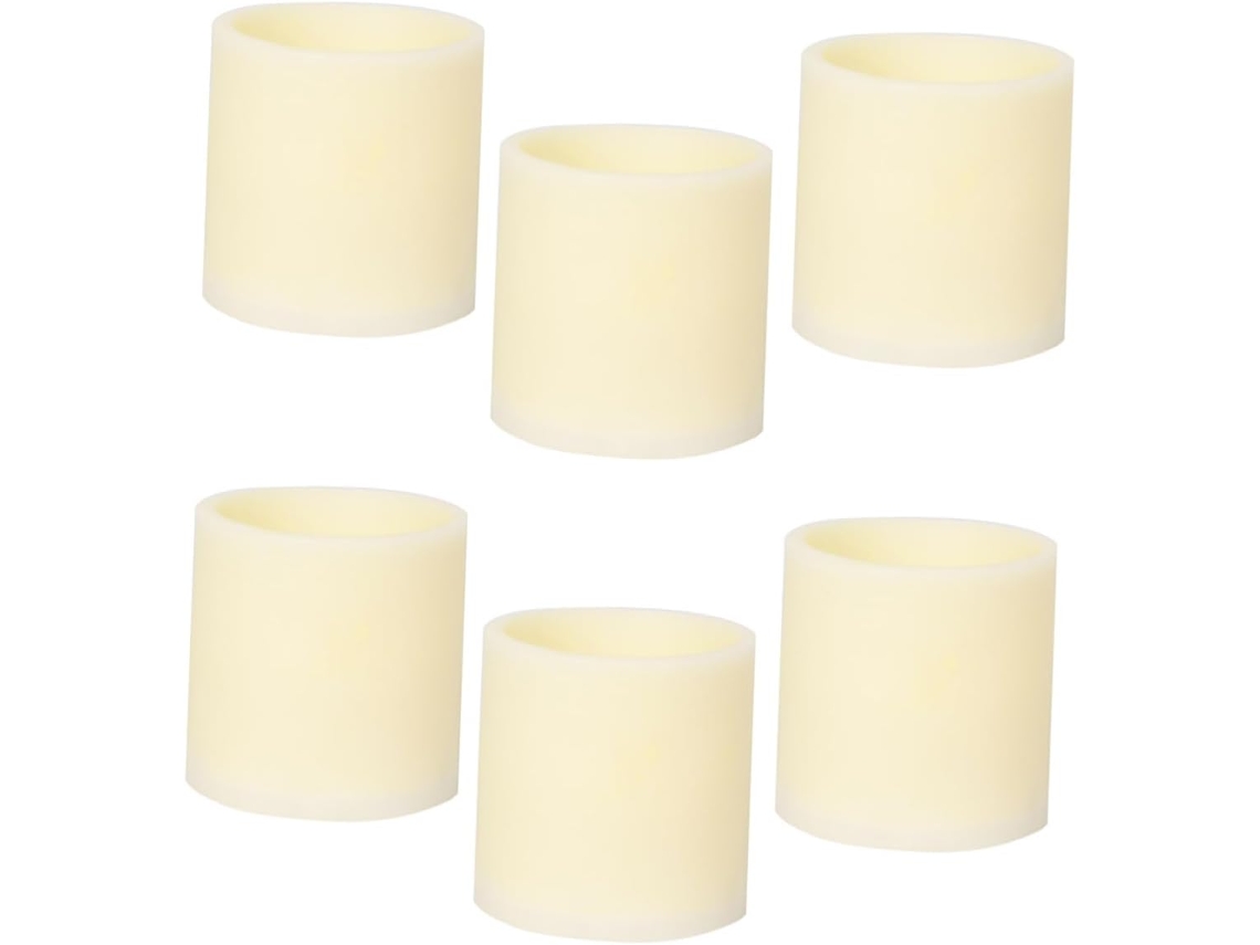 Conjunto De 6 Velas Decorativas De Led Para Mesa, Unidades Pequenas, Lâmpadas De Led Sem Chama, Ornamento Para Ambientes Internos Gokoco