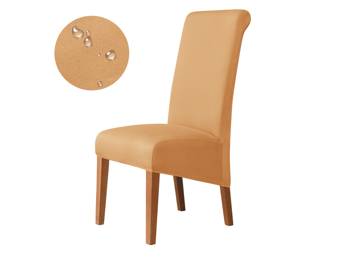 1 Pacote Protetor Removível para Cadeira de Sala de Jantar para Casa Restaurante-11 # Cor Camelo-Tamanho Universal LUUCOZK