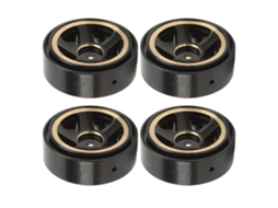 4 Peças De Rodas Beadlock De Latão Sem Adesivo Para Carros Rc Fms Fcx24 1/18 1/24 Escalador Preto