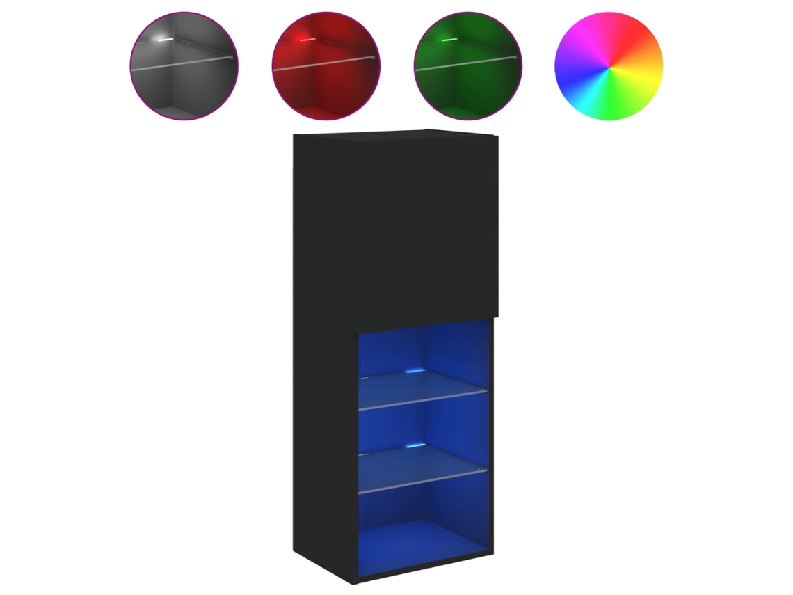 Móvel de Tv com Luzes Led 40,5x30x102 Cm Preto MAISON EXCLUSIVE