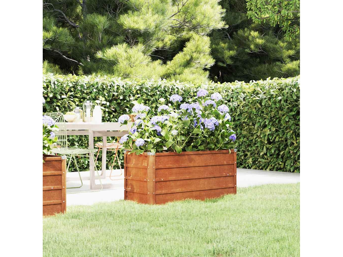 Vidaxl Canteiro De Jardim 100x40x45 Cm Aço Corten Cor Enferrujado