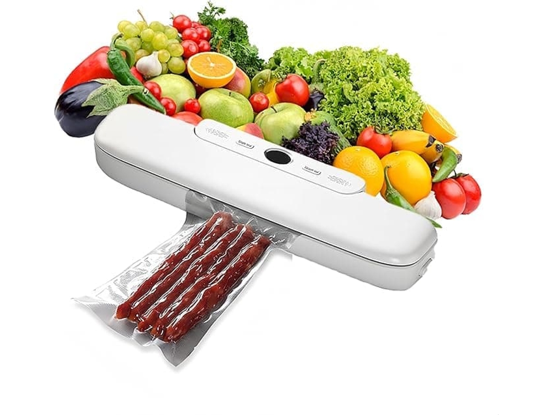 Seladora A Vácuo Automática Para Alimentos Secos E Úmidos, Design Compacto Com 10 Sacos, Operação Fácil Com Um Único Botão.