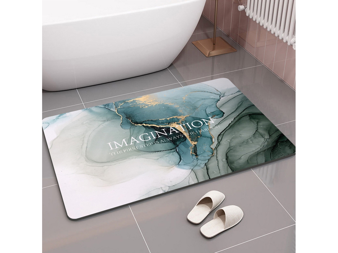 Tapetes de Banho Antiderrapantes Absorventes de Secagem Rápida para Decoração de Banheiro Lituânia EVELTEK 50x80cm