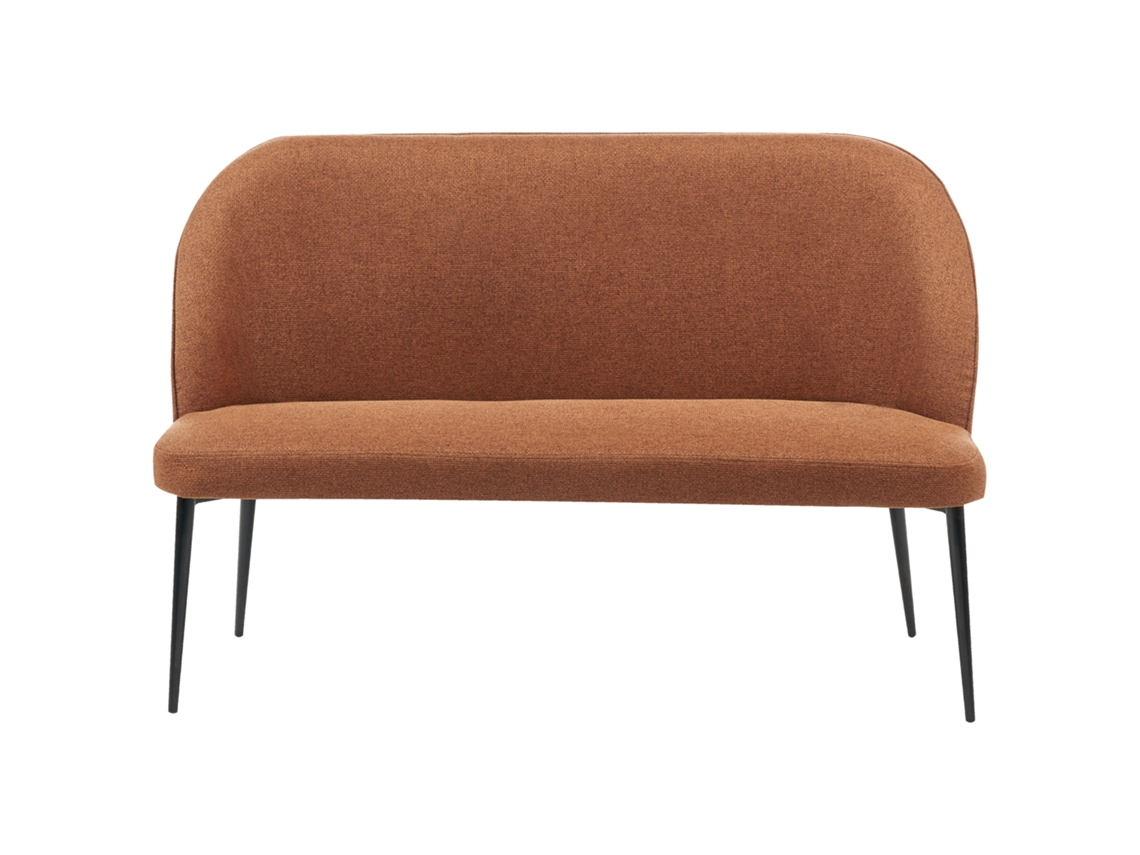 Sofá de 2 lugares BELIANI Osby de Poliéster Castanho 130x49x85