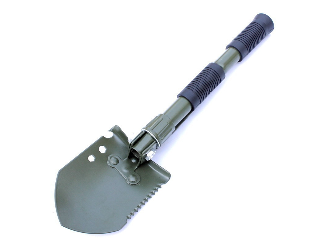 Pá Shovel Compacta Multifuncional Verde Camping