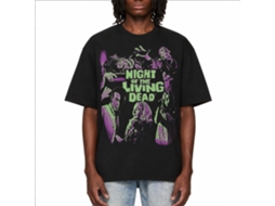 Rockinstone Night Of The Living Dead Notld Bright Two Tone Black T-shirt Size:m