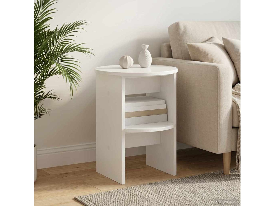 Vidaxl Armário Lateral Branco Alto Brilho Ø40 X 50 Cm