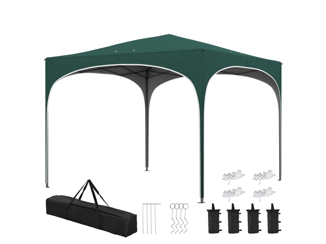 Cobertura de policarbonato, alumínio, PP, 200x96x27cm, marrom