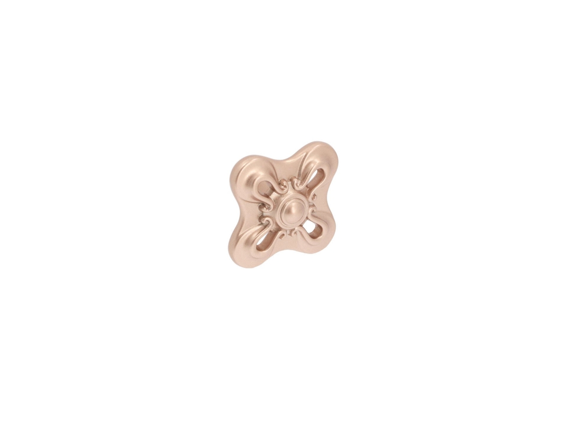 Puxador Para Móveis Em Zamac 34mm X 25 Mm De Diâmetro Ouro Rosa Fosco