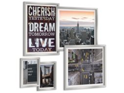 Conjunto De Pinturas Frases Inspiradoras Urbanas Espelharte (5 Peças)