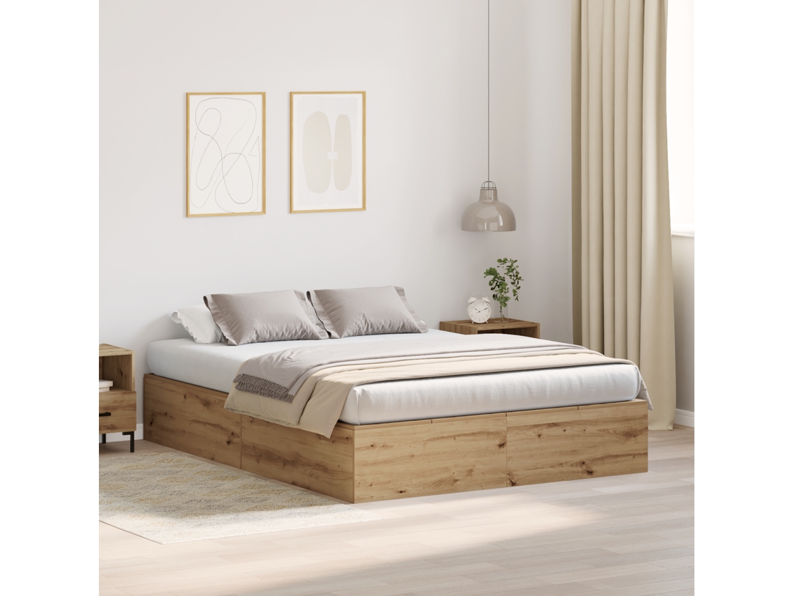 Cama De Armazenamento Em Carvalho Artisan 135x190 Cm