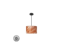 Pingente Moda 1xe27 Preto/folha Caldera Regx30x30cm Fabrilamp