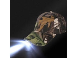 2026 gorra de Béisbol com Lanterna Led Brilhante, Ajustável, para Atividades Noturnas, Tamanho 56 58cm, Inclui Bateria Camuflagem