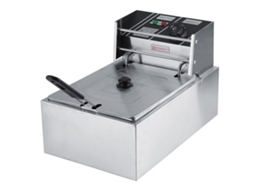 Fritadeira elétrica de aço inoxidável 6L para uso profissional e doméstico com cesta LAXISCREED