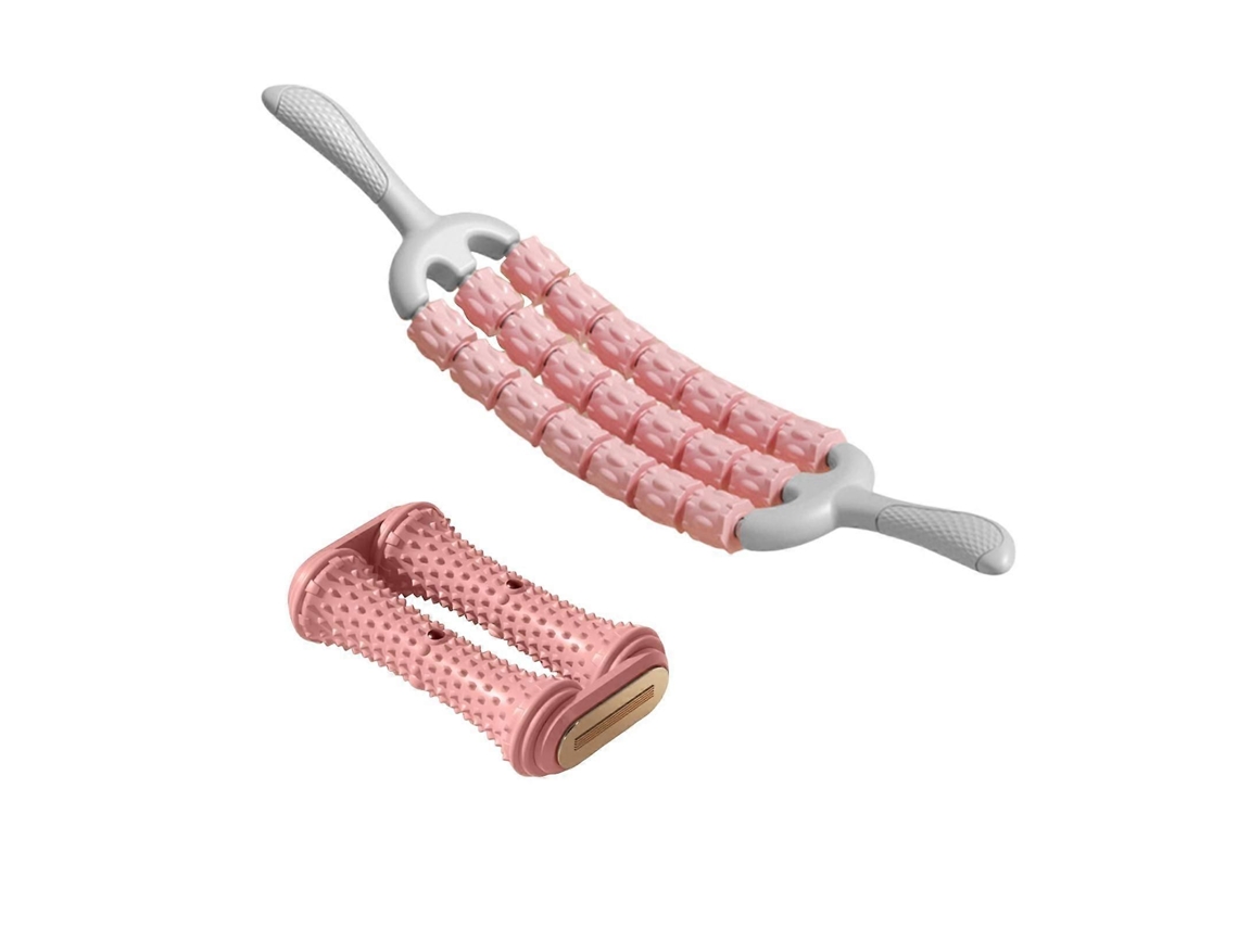 Massageador De Pés Manual Com Rolo Duplo Para Relaxamento Muscular E Relaxamento Muscular, Ideal Para Academia.