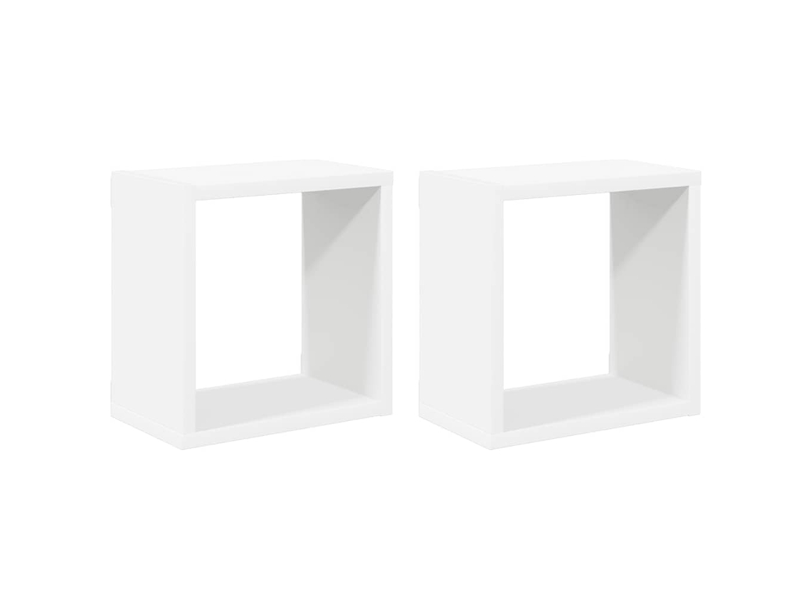 Prateleiras de Parede em Cubo 2 Pcs 26x15x26 Cm Branco MAISON EXCLUSIVE