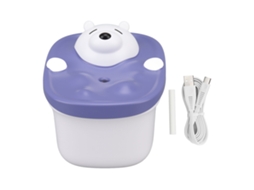 Humidificador Mini de Mesa 450ml com USB e Forma de Urso SILVER