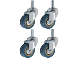 Conjunto De 4 Rodízios Giratórios De 360º Para Móveis, 75 Mm, M10, Para Serviço Pesado. Aquaforge