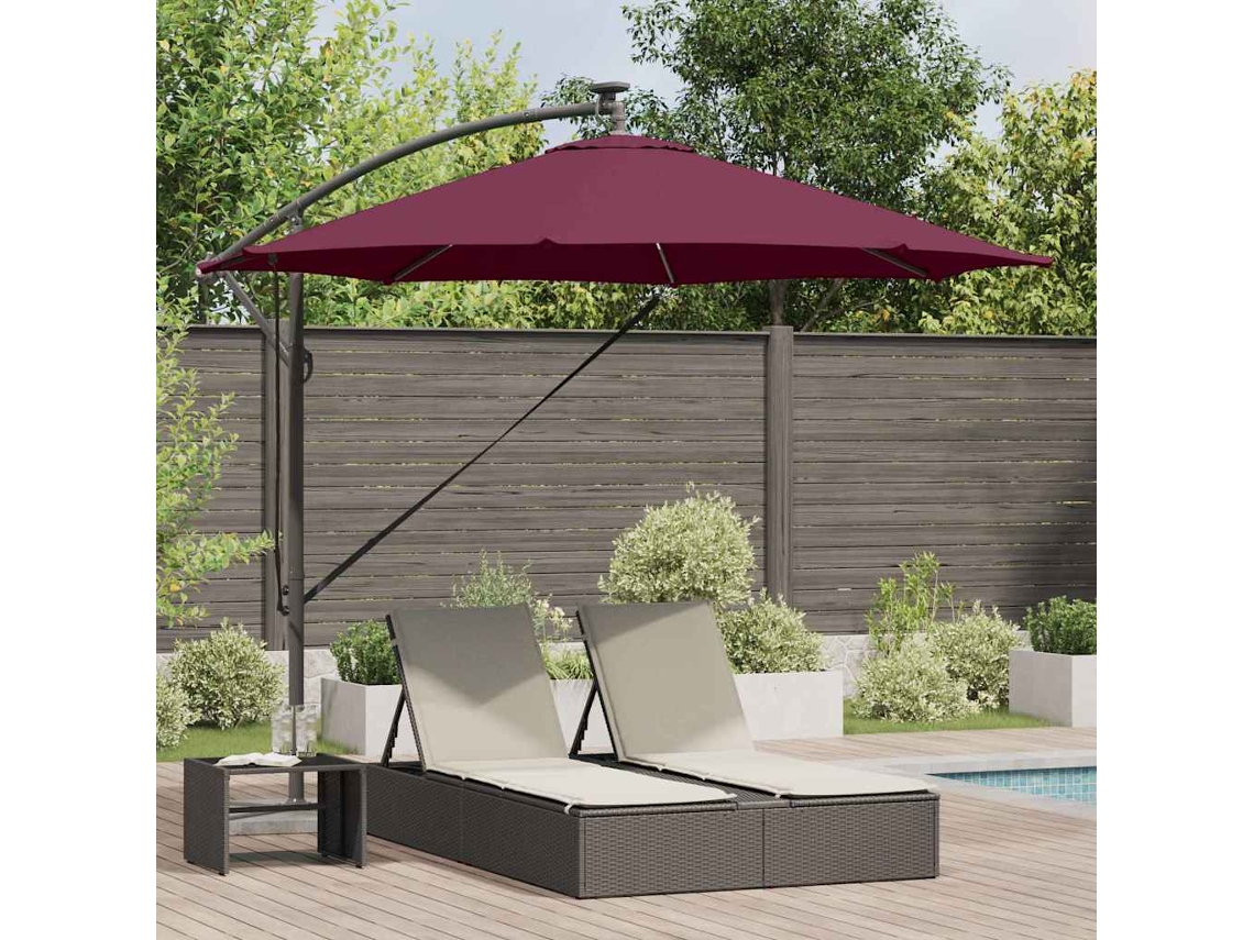 Vidaxl Guarda-sol Vermelho Bordeaux 294 X 294 X 248 Cm