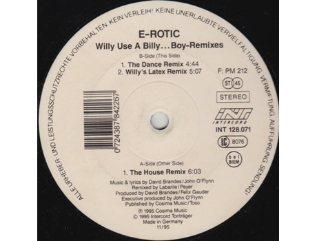Vinil Willy Use A Billy Boy-remixes Blow Up, Intercord
