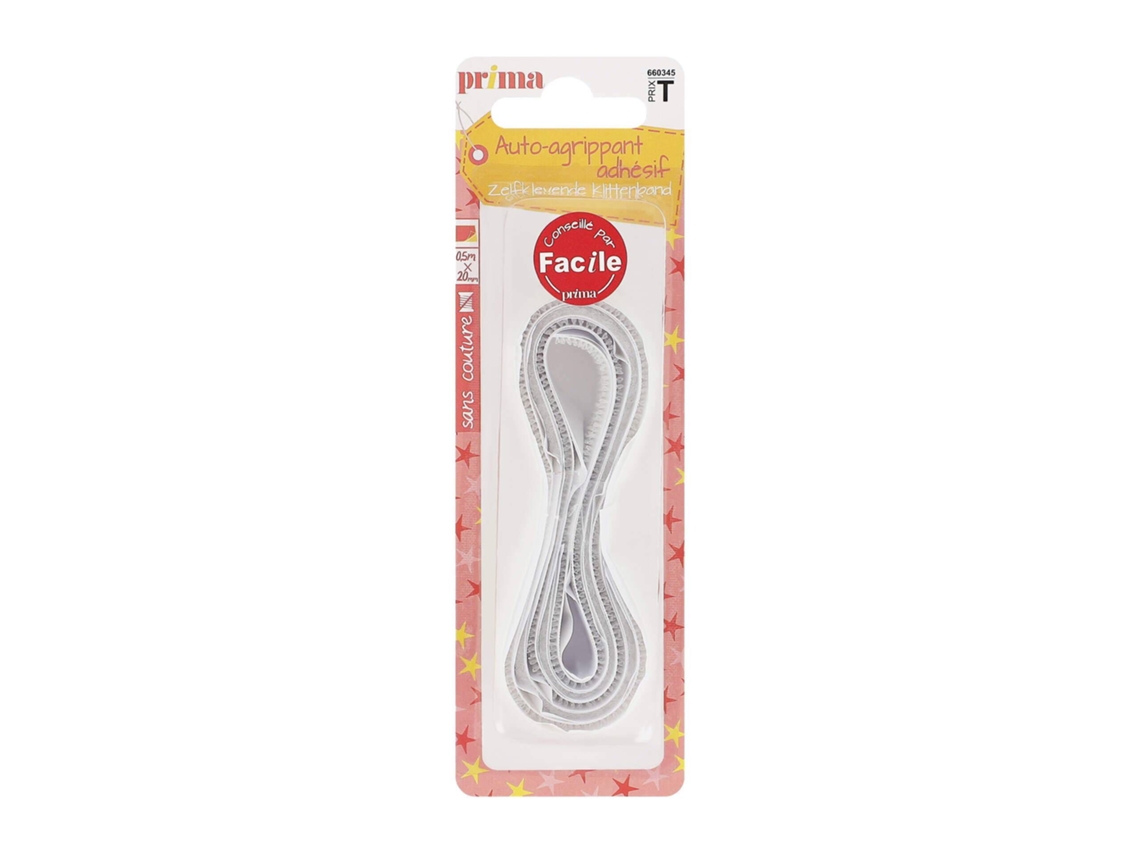 Velcro Adesivo 50x0,2cm Branco PRIMA 1 un