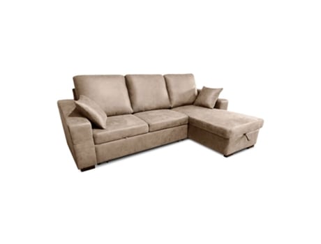 Sofá Cama Con Chaiselongue Edna Cemento 284 X 95 X 82 Cm DUEHOME