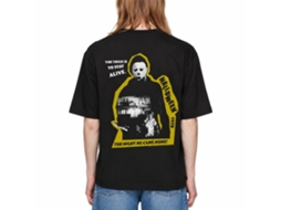 Rockinstone Halloween Movie Cut Out Black Adult T-shirt Size:xxl