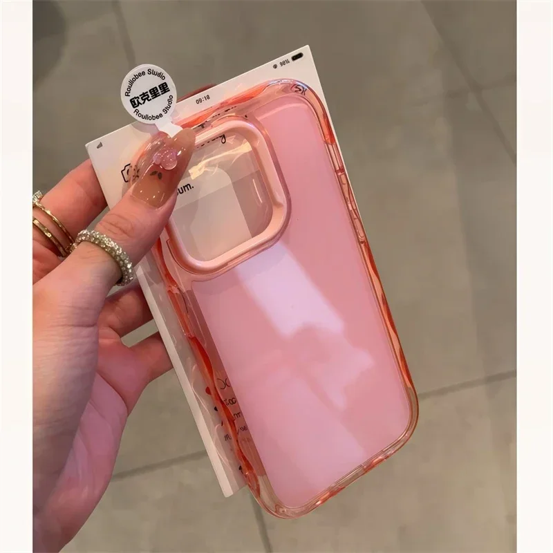 (iphone 11 Pro Max Rosa) Capa De Celular À Prova De Choque Em Cores Vibrantes Com Bordas Suaves Em Contraste.