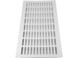 Grelha De Ventilação Retangular Em Liga Alumínio - 200 Mm Largura Para Roupeiros E Sapateiras Branca X 400
