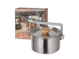 Chaleira de Camping Aço Inox 304 com Alça Removível