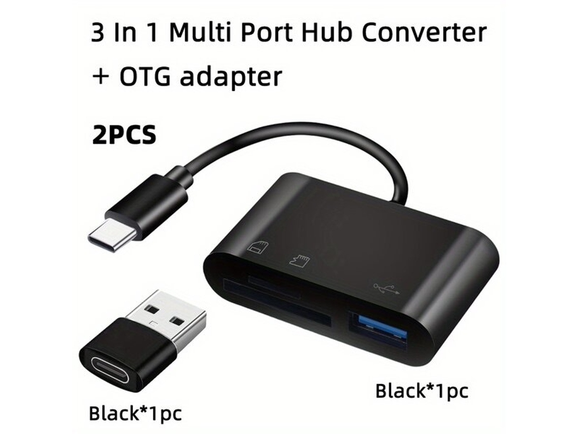 Conjunto De Adaptadores Usb C 3 Em 1 Finos Transferência Rápida De Dados.vayotoy