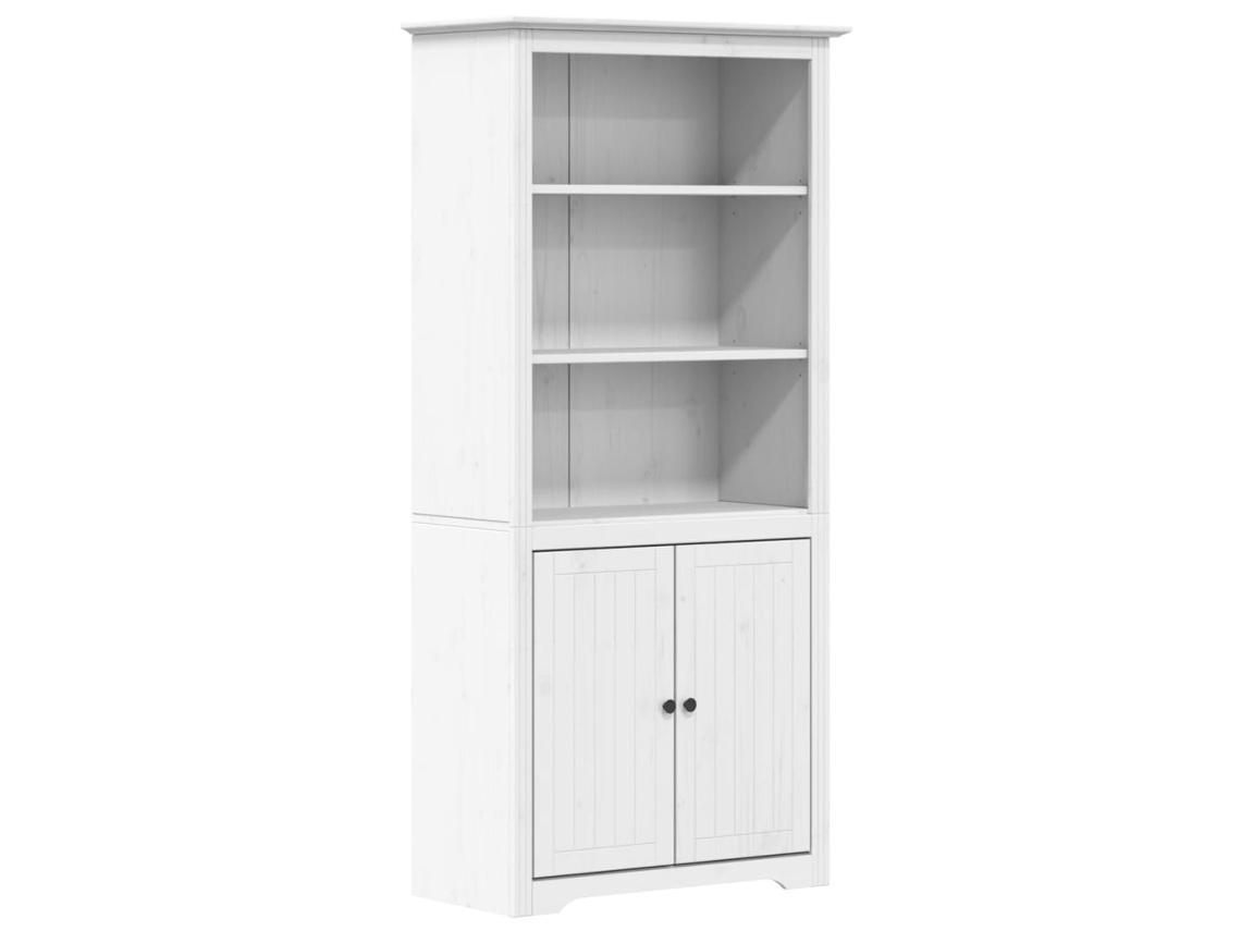 Conjunto 1 Estante Vidaxl Branco Madeira De Pinho Maciça (82 X 40 X 173 Cm)