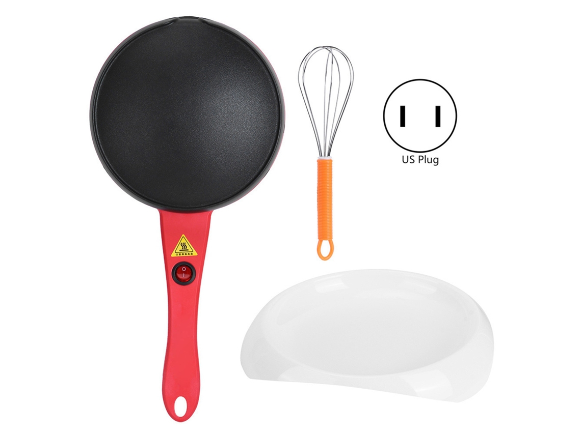 Máquina elétrica para fazer panquecas antiaderente 600w com acessórios cozinha