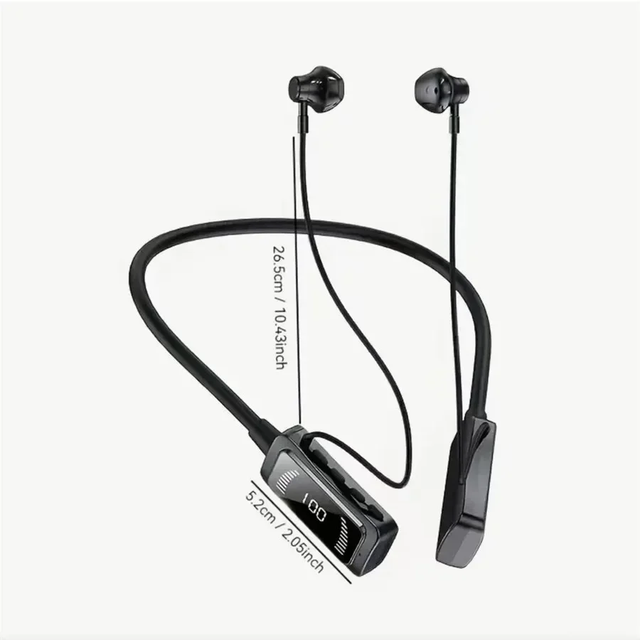 Fones De Ouvido Bluetooth Com Led E Bateria De Longa Duração (preto), Som Hifi De Alta Qualidade, Intra-auriculares E Sem Fio.
