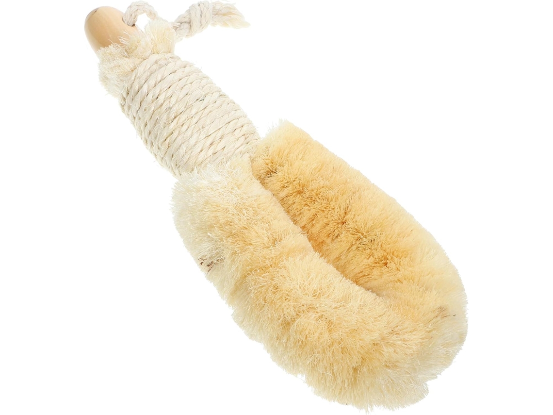 Escova De Banho Sólida Magiclulu Com Cabo Madeira Natural, Escova Esfoliante Corporal Para Limpeza Profunda E Modelagem