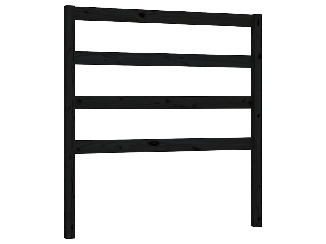 Bed Headboard, Bed Headboards Vidaxl Preto Madeira De Pinho (106 X 100 Cm)