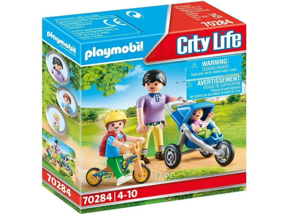 PLAYMOBIL Mãe com Crianças (Idade Mínima: ‍4 Anos - 1171 Peças)