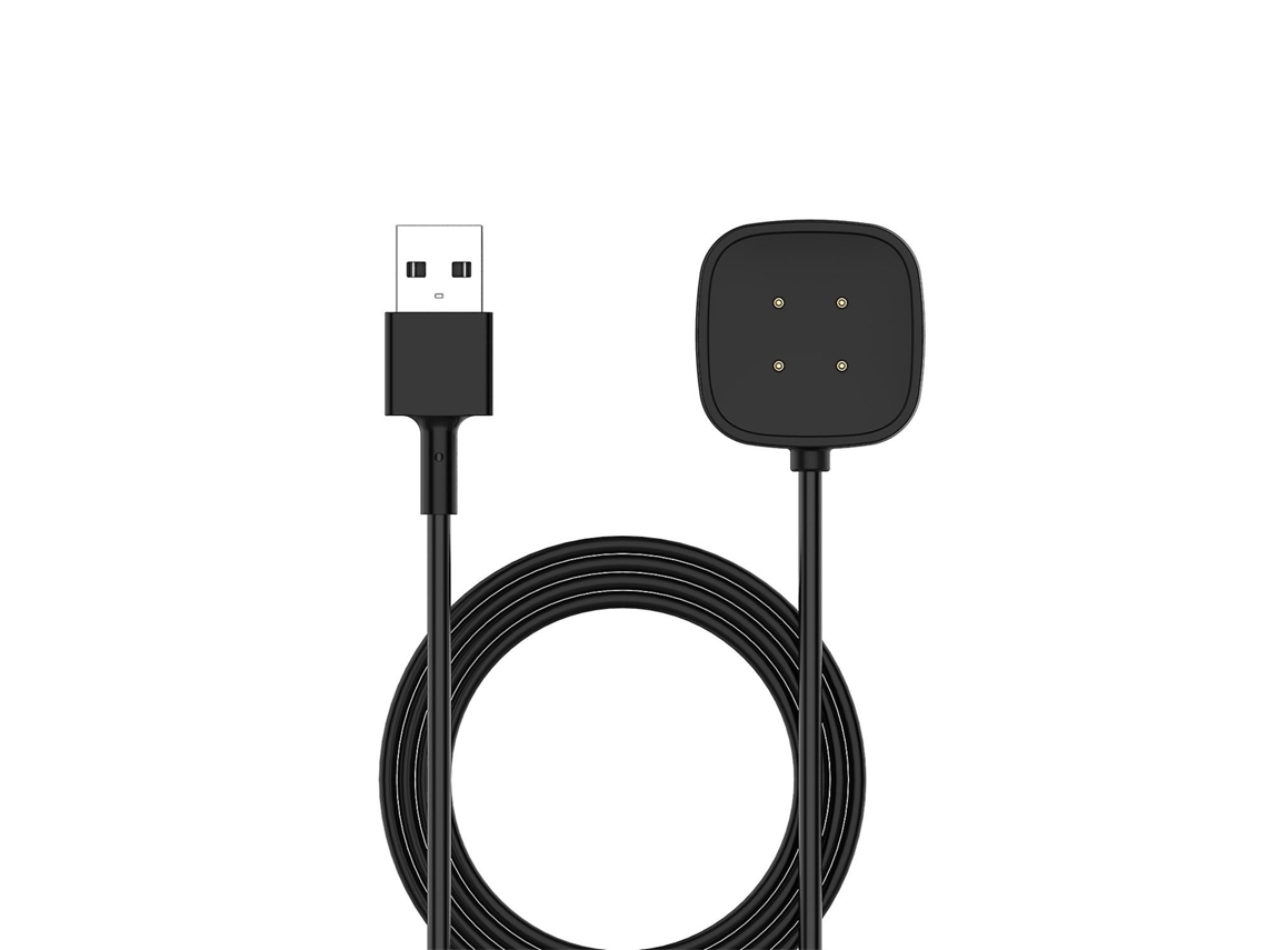 Cabo de carregamento magnético para relógio inteligente Fitbit Sense 2 Versa 3 4, cabo de carregamento USB portátil de 1 m Ly Ebike