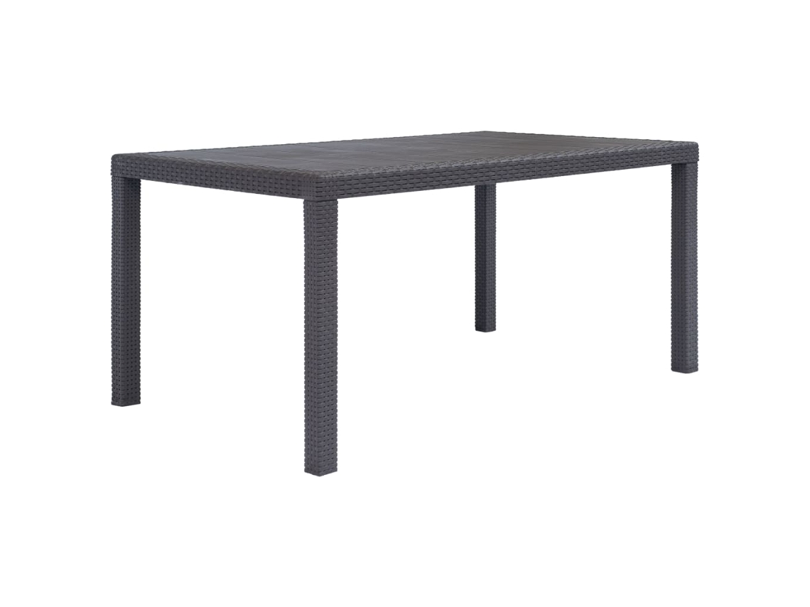 Mesa de jardim VIDAXL Marrom Plástico (150x90x72 cm)