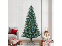 Vidaxl Árvore De Natal Artificial Pré-iluminada Verde 240 Cm