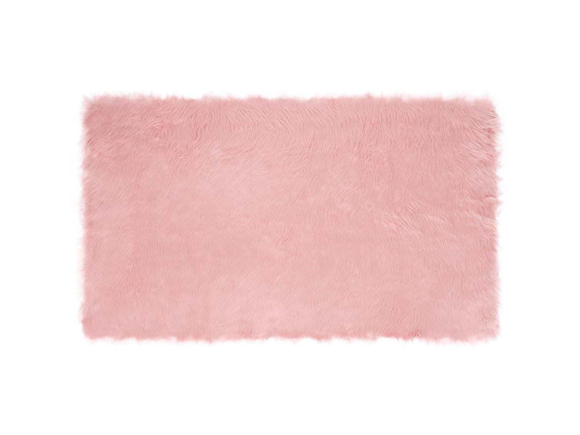 Conjunto 1 Tapete Vidaxl Rosa Poliéster (100 X 200 Cm)