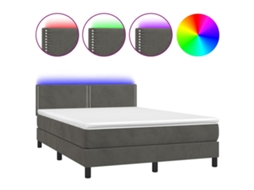 Box Spring Bed, Box Spring Beds Vidaxl Cinzeto Veludo (140 X 200 Cm)